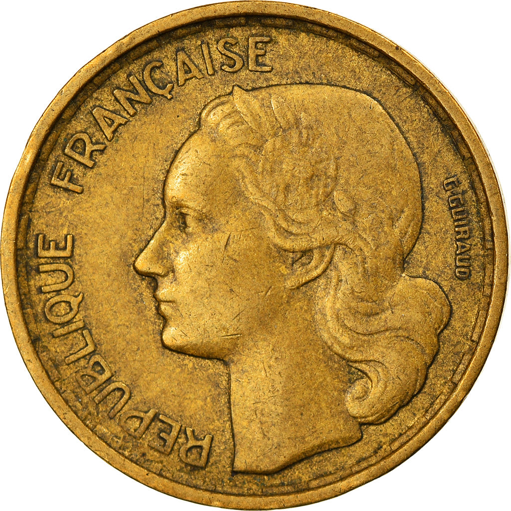 Moneta, Francia, Guiraud, 10 Francs, 1952, Paris, BB, Alluminio-bronzo