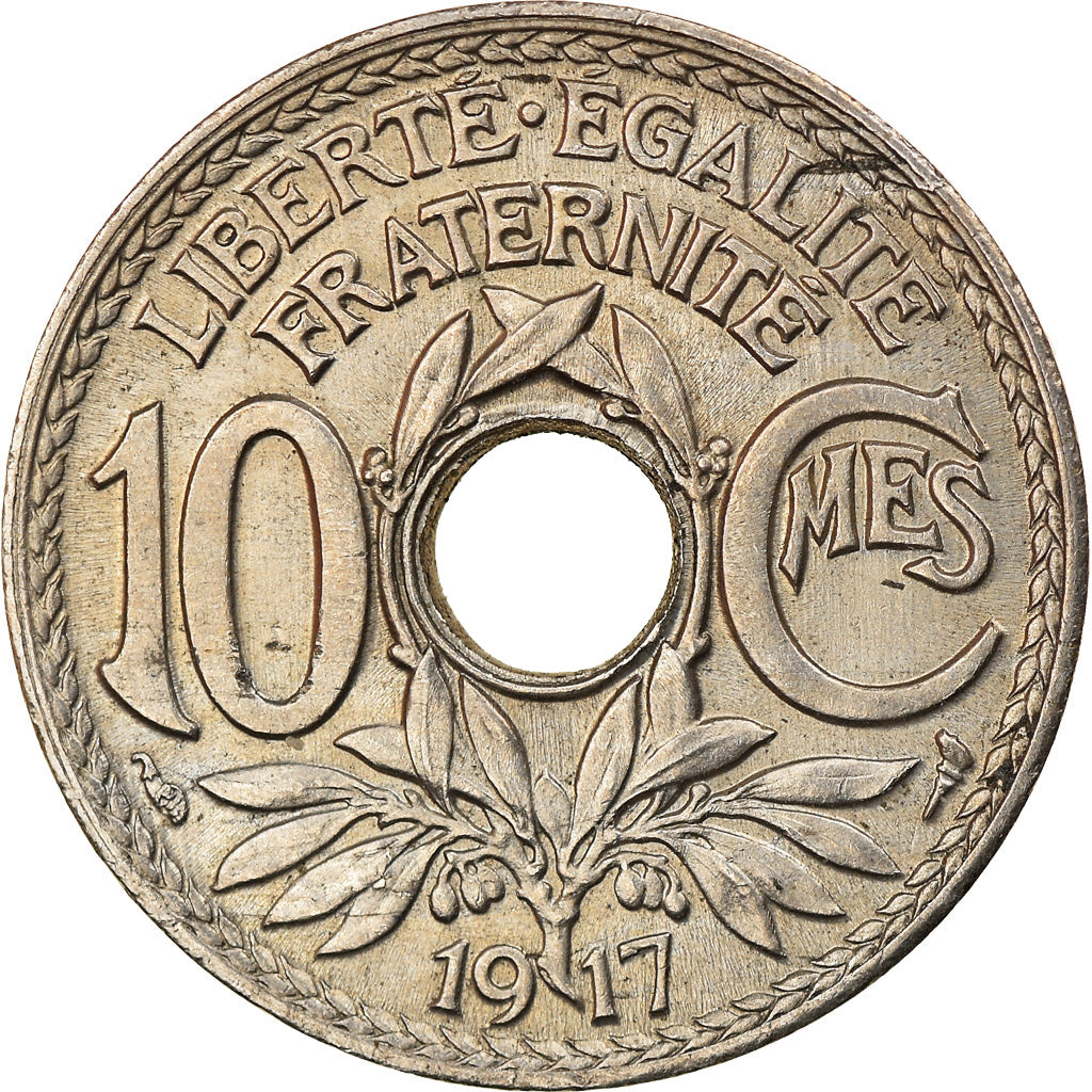 Coin, France, Lindauer, 10 Centimes, 1917, Paris, EF(40-45), Copper-nickel