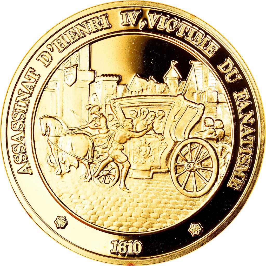 France, Medal, Assassinat d'Henri IV, History, MS(65-70), Vermeil