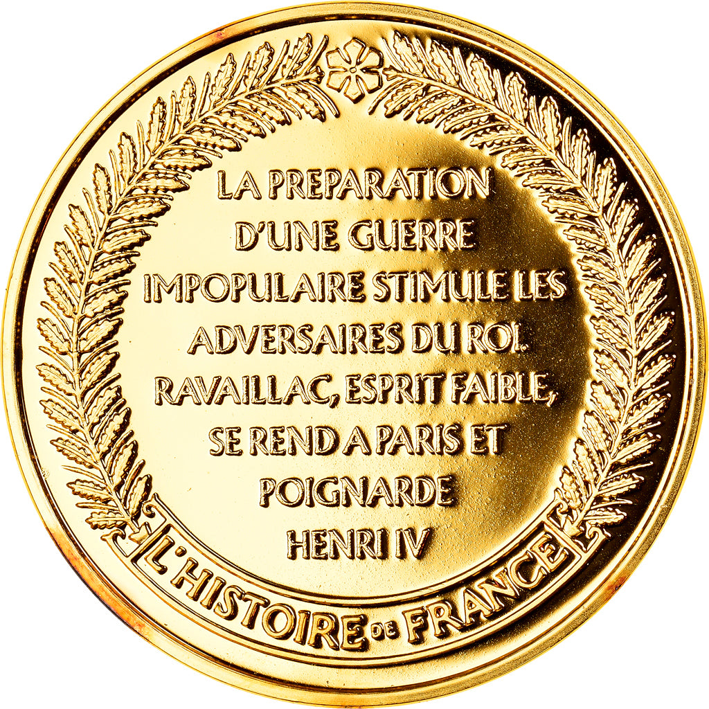 France, Medal, Assassinat d'Henri IV, History, MS(65-70), Vermeil