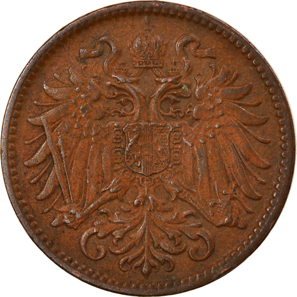 Coin, Austria, Franz Joseph I, 2 Heller, 1911, EF(40-45), Bronze, KM:2801