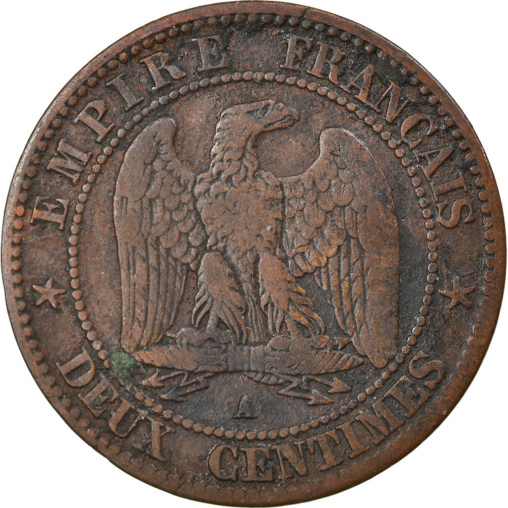 Moneta, Francja, Napoleon III, Napoléon III, 2 Centimes, 1862, Paris