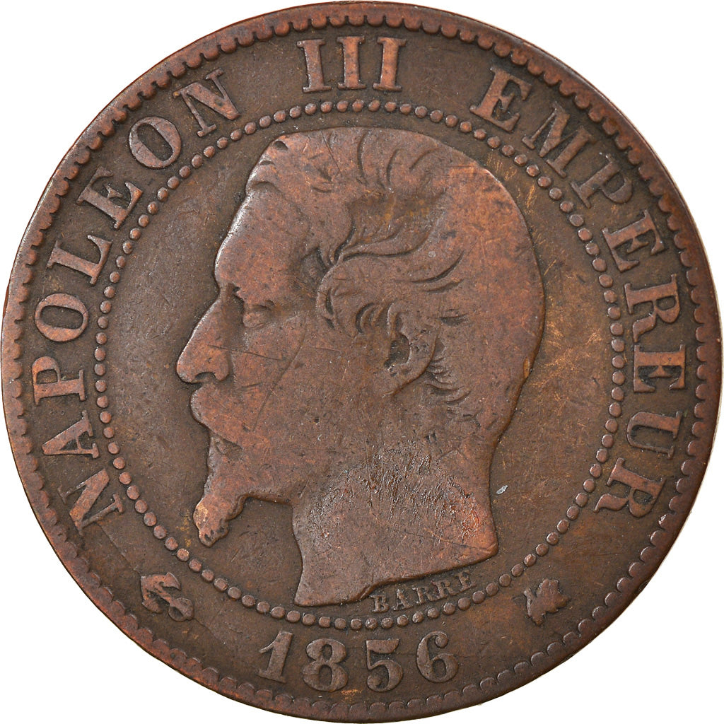 Moneta, Francia, Napoleon III, Napoléon III, 5 Centimes, 1856, Bordeaux, MB+