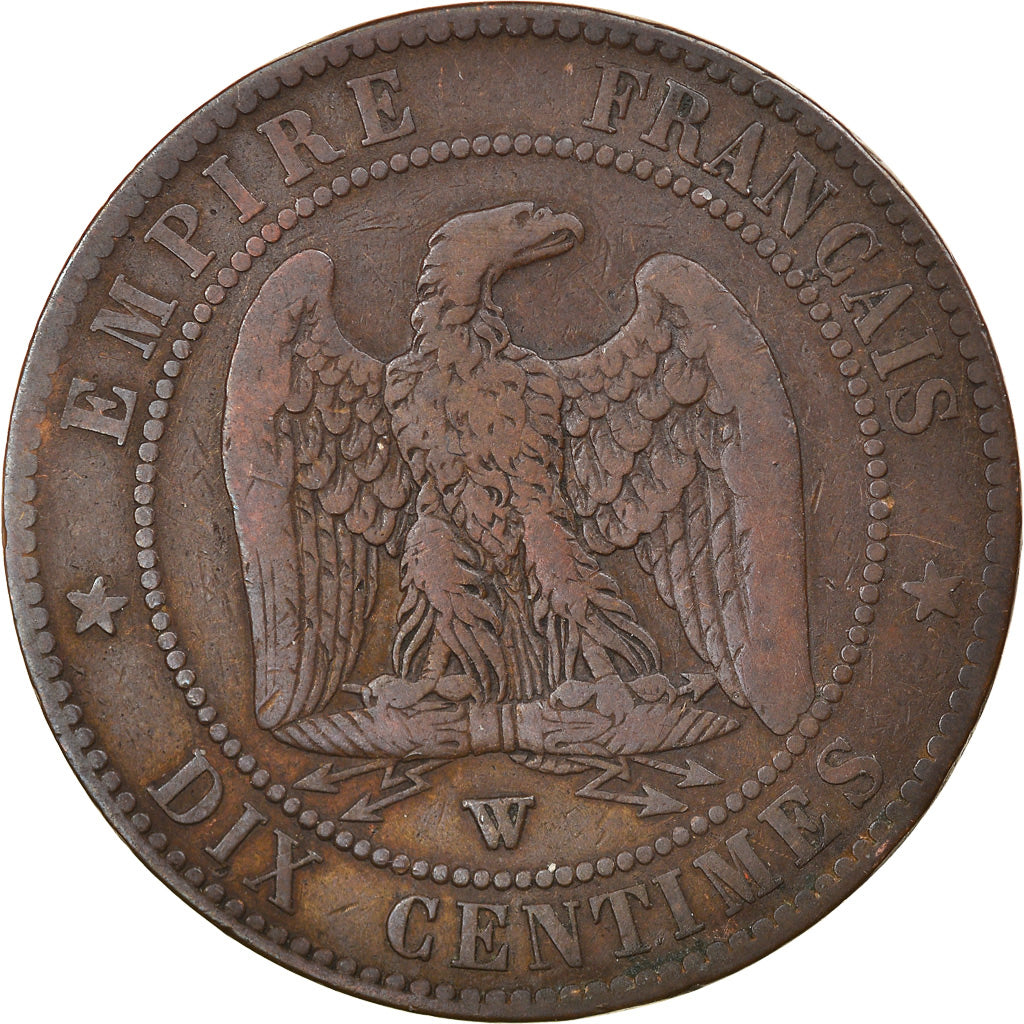 Monnaie, France, Napoleon III, Napoléon III, 10 Centimes, 1854, Lille, TB+