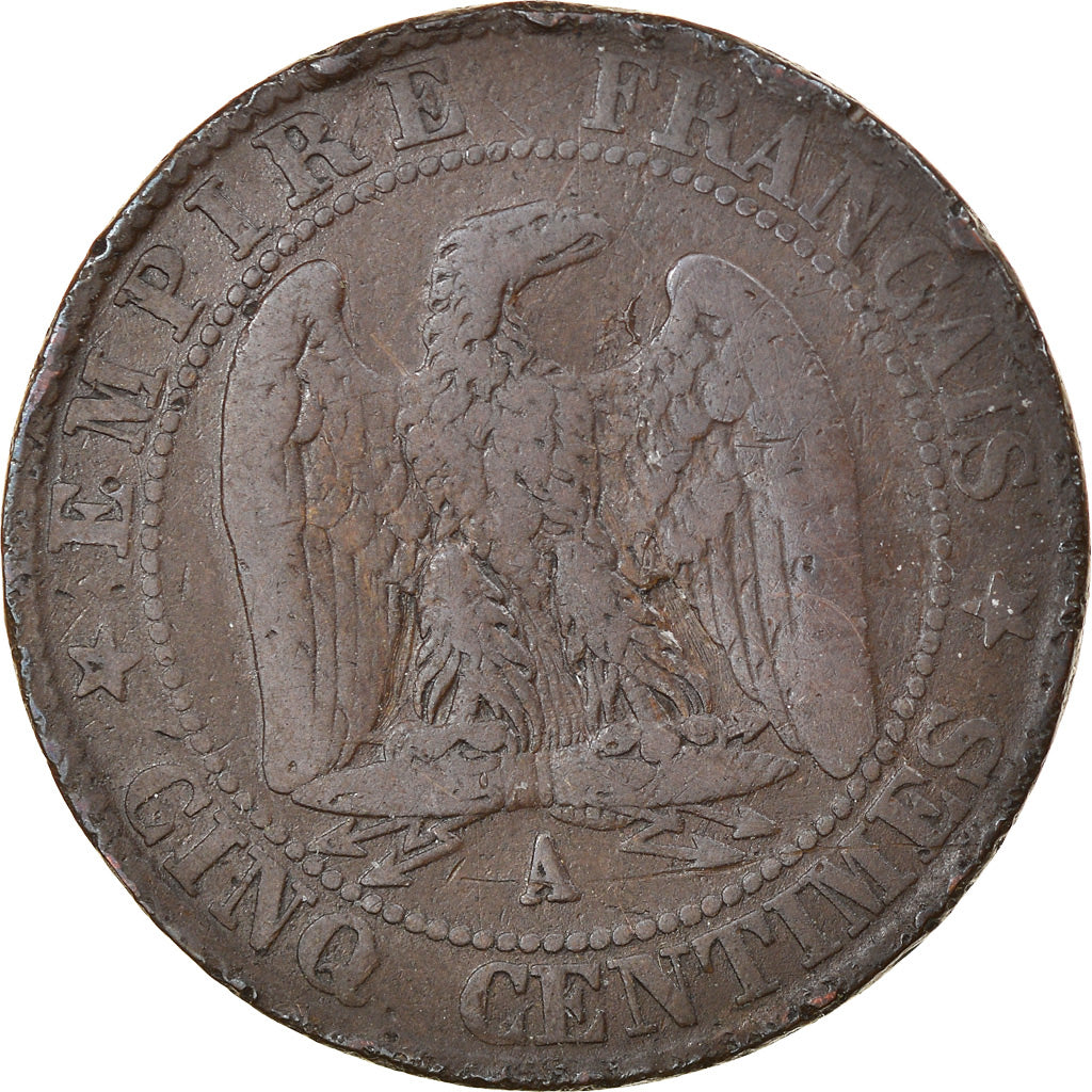 Monnaie, France, Napoleon III, Napoléon III, 5 Centimes, 1854, Paris, TB+