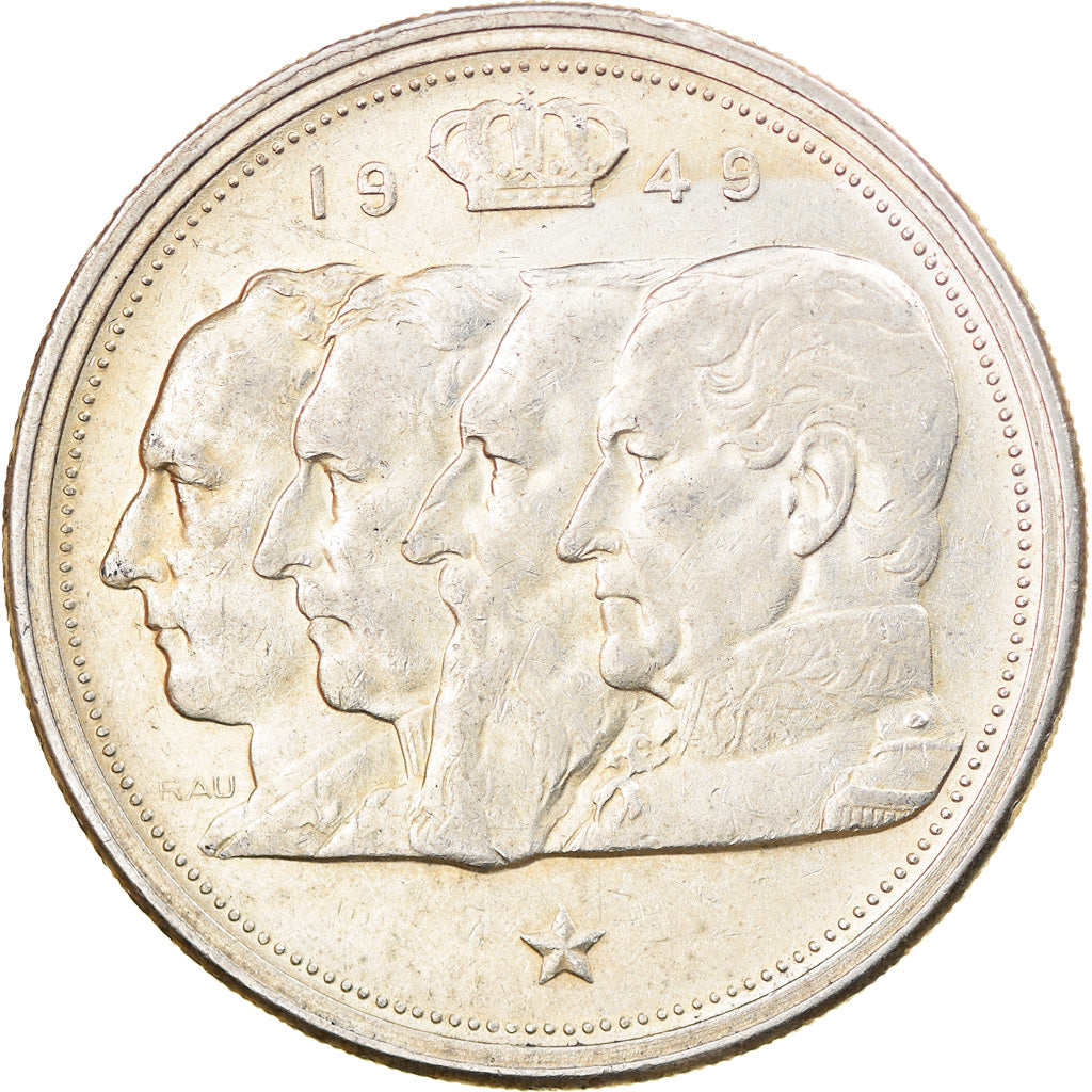 Moneda, Bélgica, 100 Francs, 100 Frank, 1949, MBC, Plata, KM:139.1