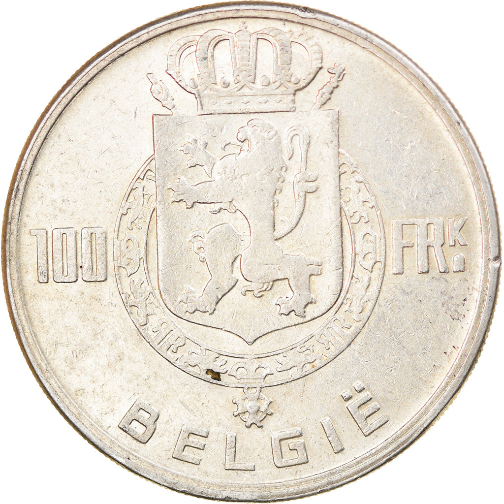Moneda, Bélgica, 100 Francs, 100 Frank, 1949, MBC, Plata, KM:139.1