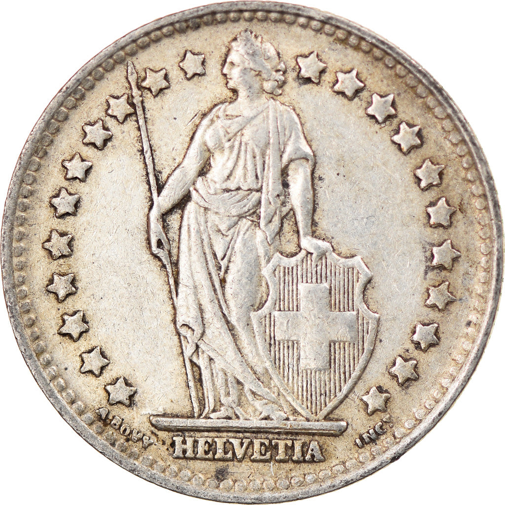 Coin, Switzerland, Franc, 1944, Bern, VF(30-35), Silver, KM:24