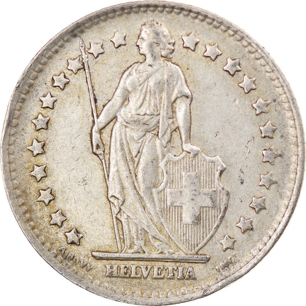 Munten, Zwitserland, Franc, 1945, Bern, FR+, Zilver, KM:24