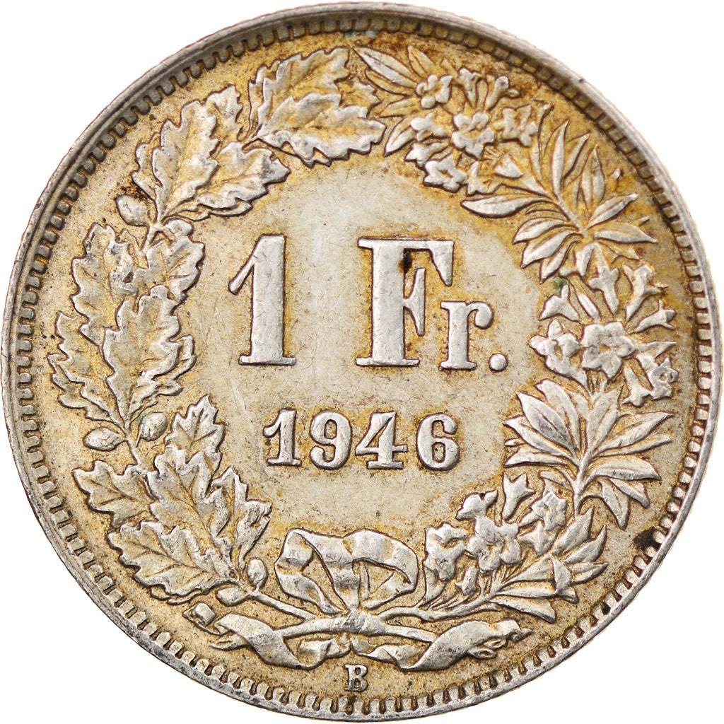 Coin, Switzerland, Franc, 1946, Bern, VF(30-35), Silver, KM:24