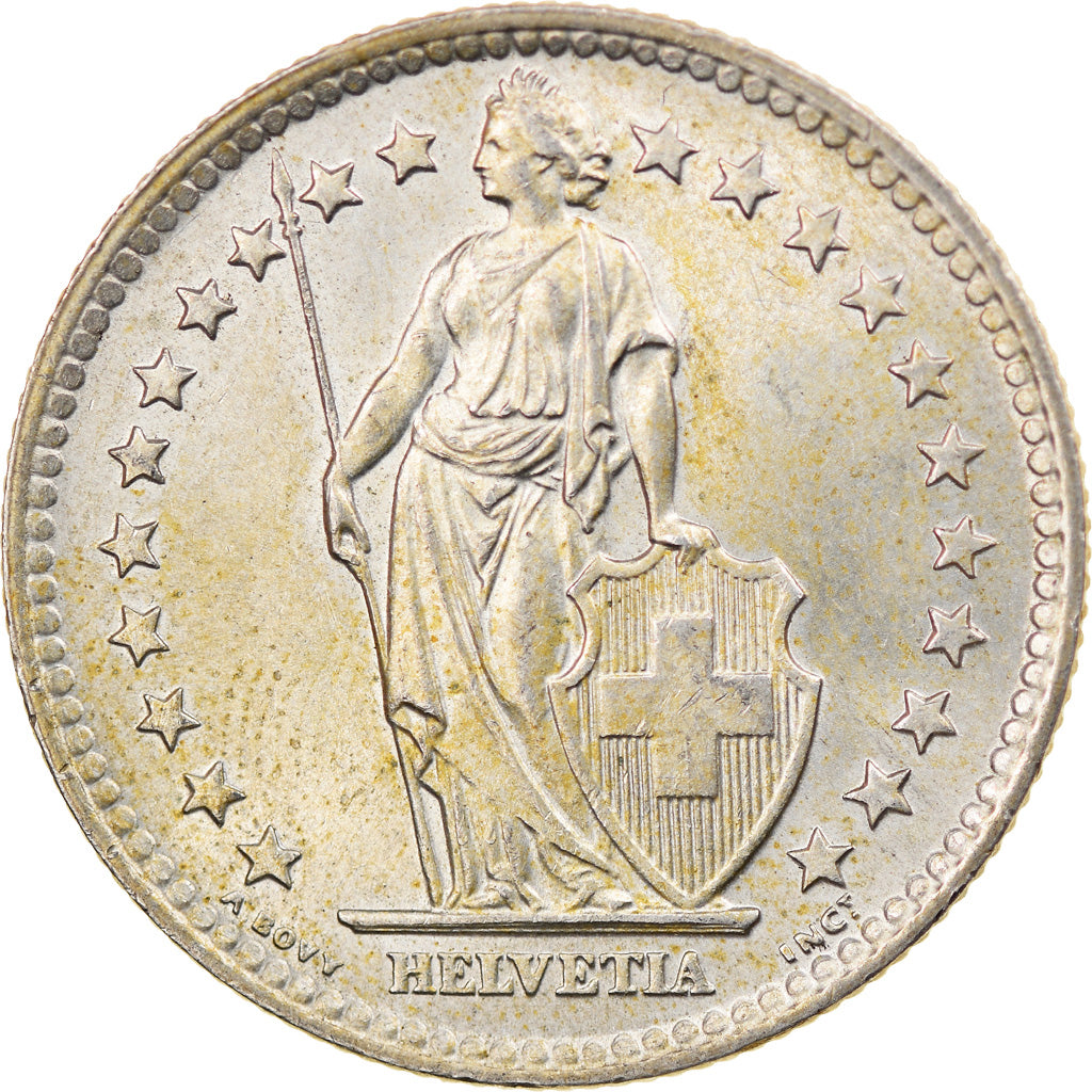 Coin, Switzerland, 2 Francs, 1963, Bern, EF(40-45), Silver, KM:21