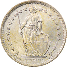 Coin, Switzerland, 2 Francs, 1963, Bern, EF(40-45), Silver, KM:21