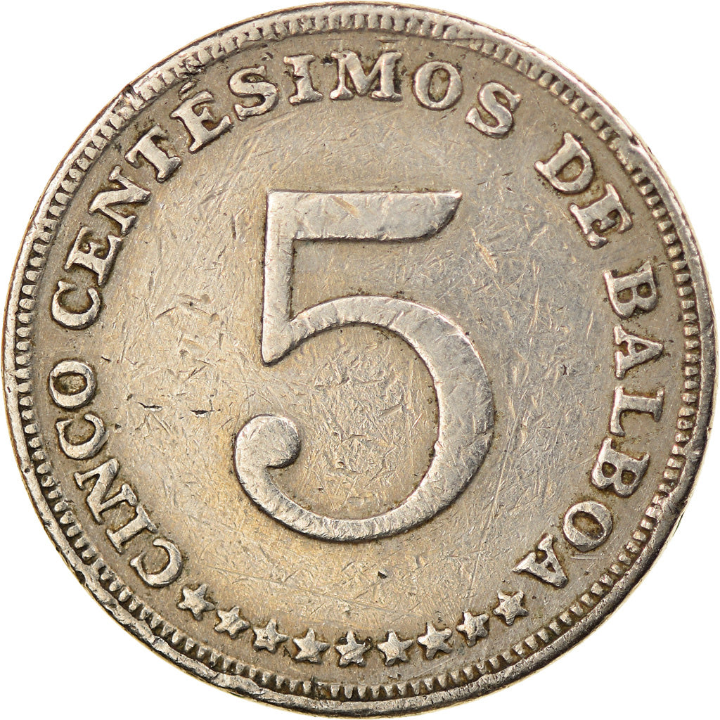 Munten, Panama, 5 Centesimos, 1975, FR+, Copper-nickel, KM:23.2
