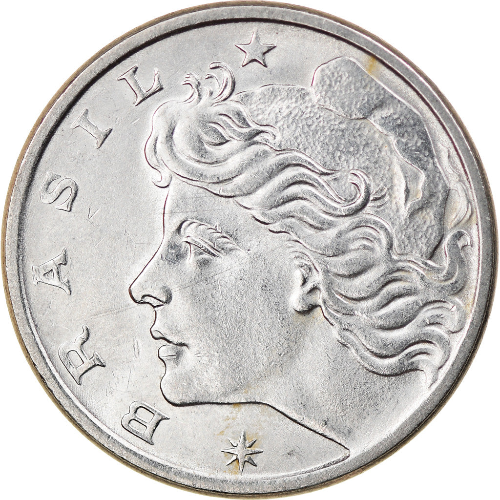 Moneta, Brazylia, 10 Centavos, 1978, EF(40-45), Stal nierdzewna, KM:578.1a