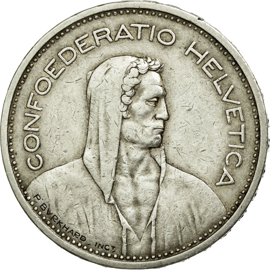 Coin, Switzerland, 5 Francs, 1931, Bern, EF(40-45), Silver, KM:40