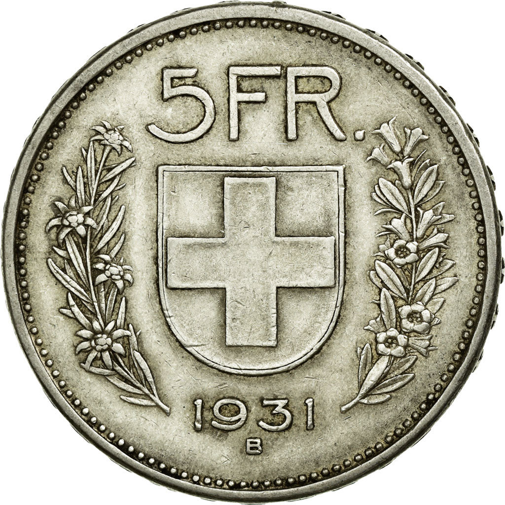 Moneta, Svizzera, 5 Francs, 1931, Bern, BB, Argento, KM:40