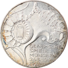 Monnaie, République fédérale allemande, 10 Mark, 1972, Hamburg, TB+, Argent
