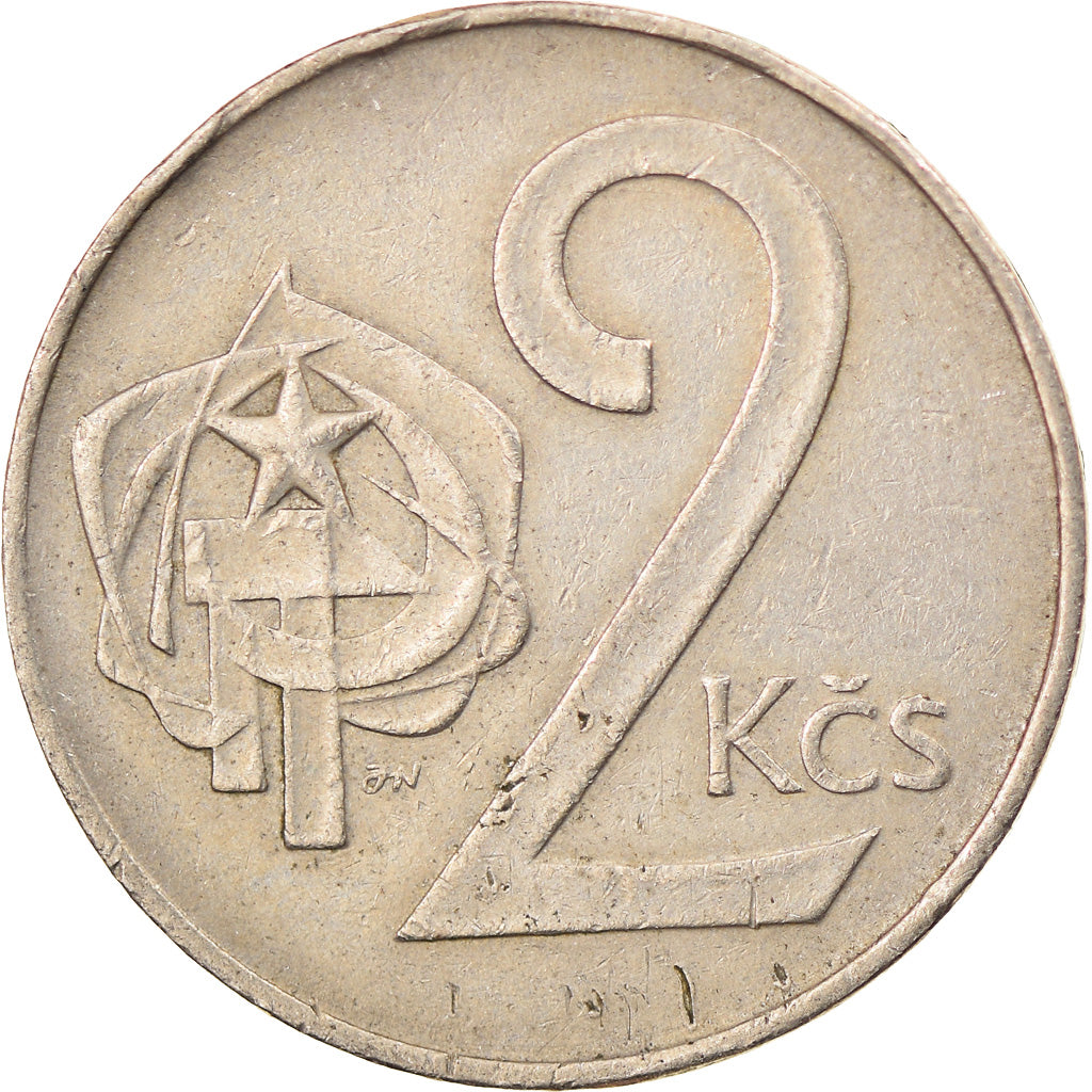 Monnaie, Tchécoslovaquie, 2 Koruny, 1983, TB+, Copper-nickel, KM:75