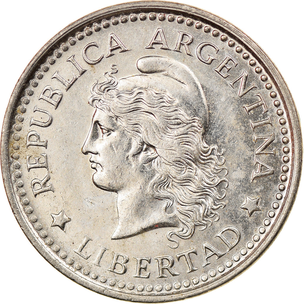 Munten, Argentinië, 50 Centavos, 1958, FR+, Nickel Clad Steel, KM:56