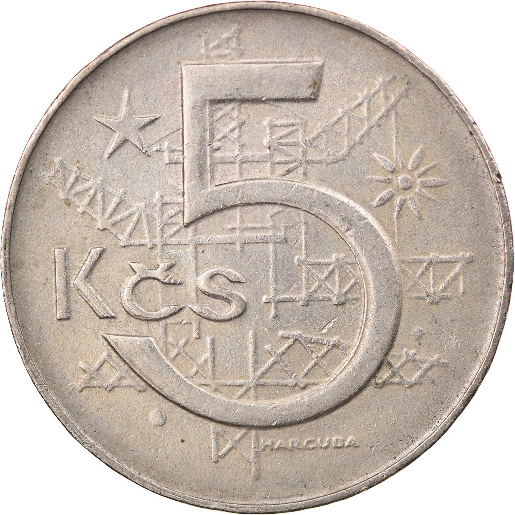 Munten, Tsjecho-Slowakije, 5 Korun, 1979, FR+, Copper-nickel, KM:60