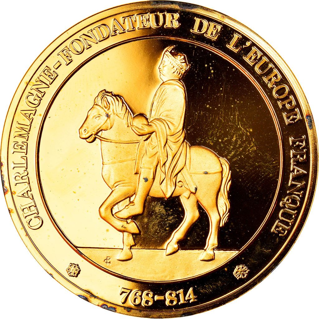 France, Medal, Charlemagne, Fondateur de l'Europe Franque, History, MS(65-70)