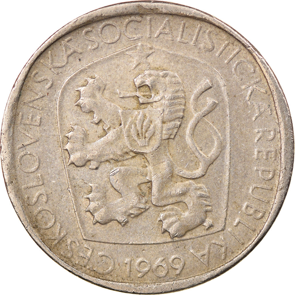 Coin, Czechoslovakia, 3 Koruny, 1969, VF(30-35), Copper-nickel, KM:57