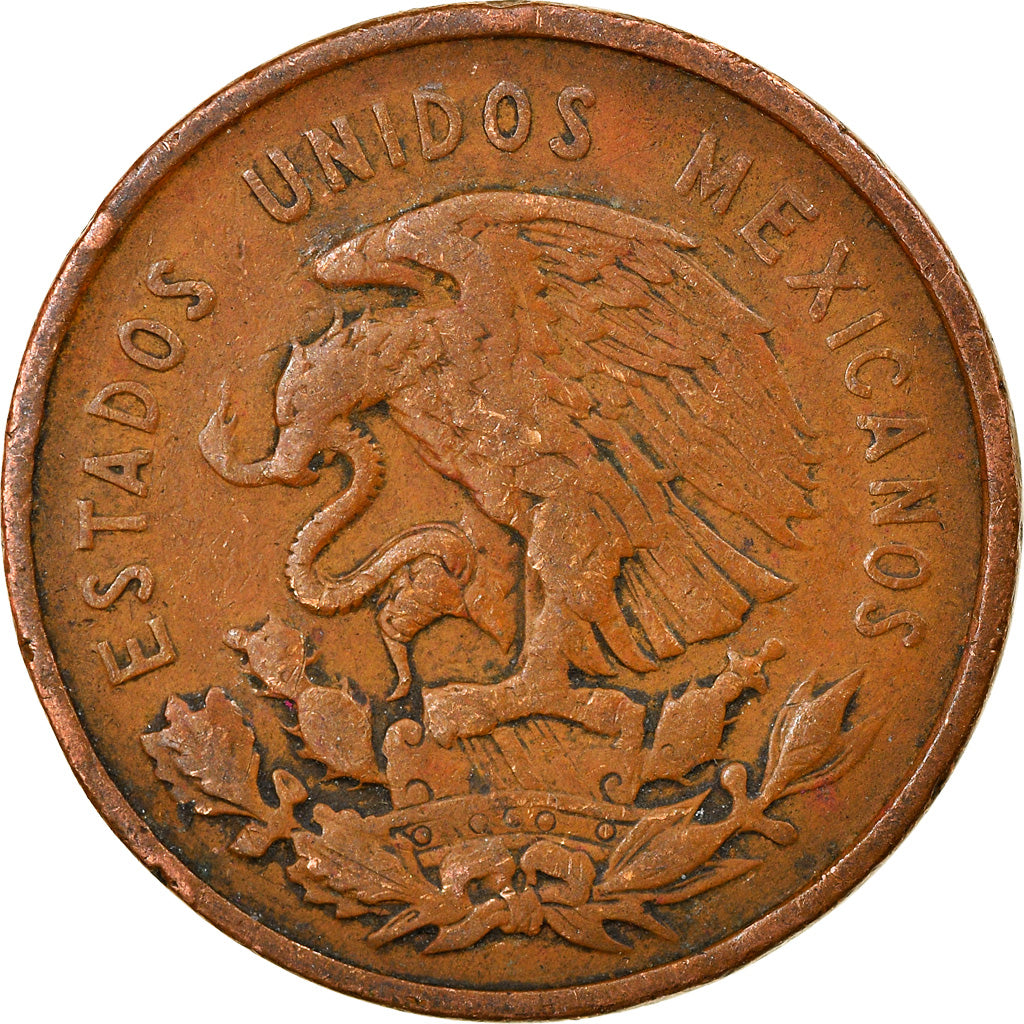 Moneta, Messico, 10 Centavos, 1957, Mexico City, MB+, Bronzo, KM:433