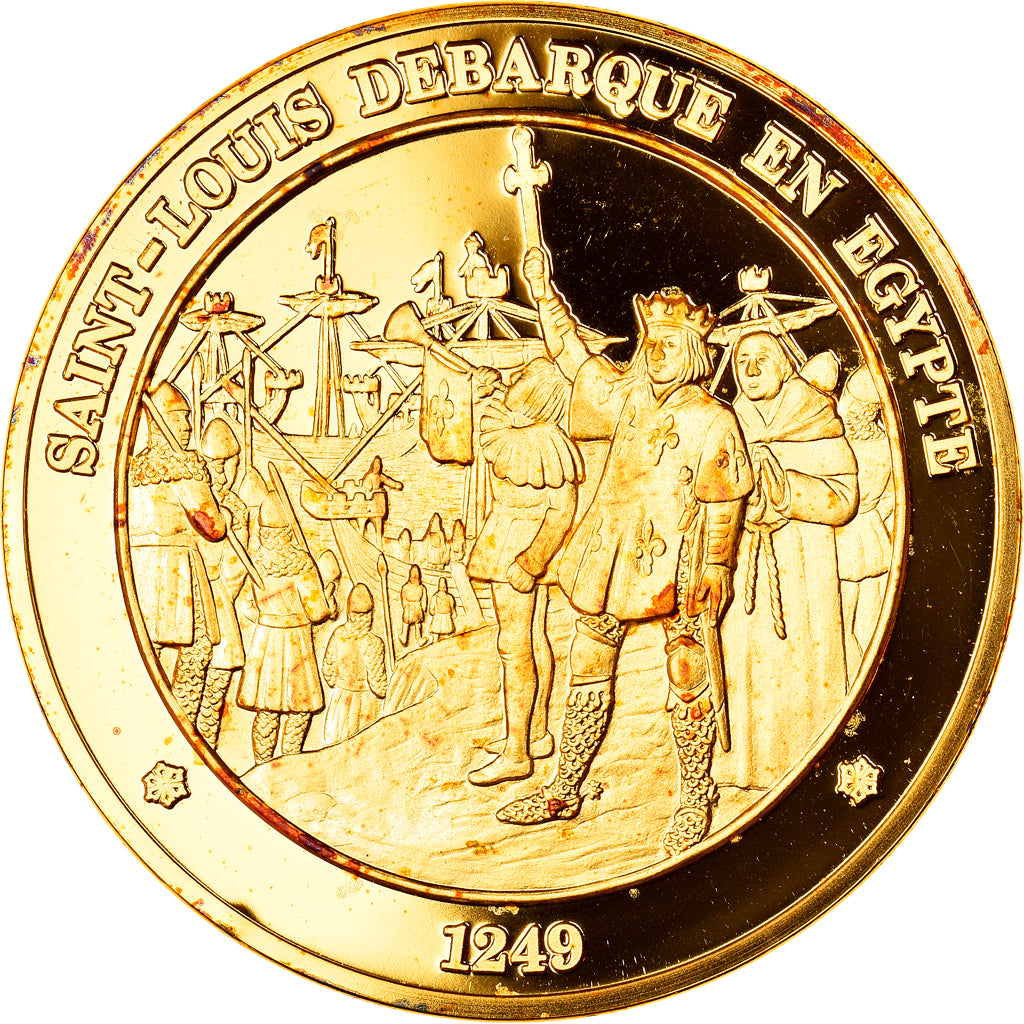 France, Médaille, Saint-Louis Débarque en Egypte, History, FDC, Vermeil