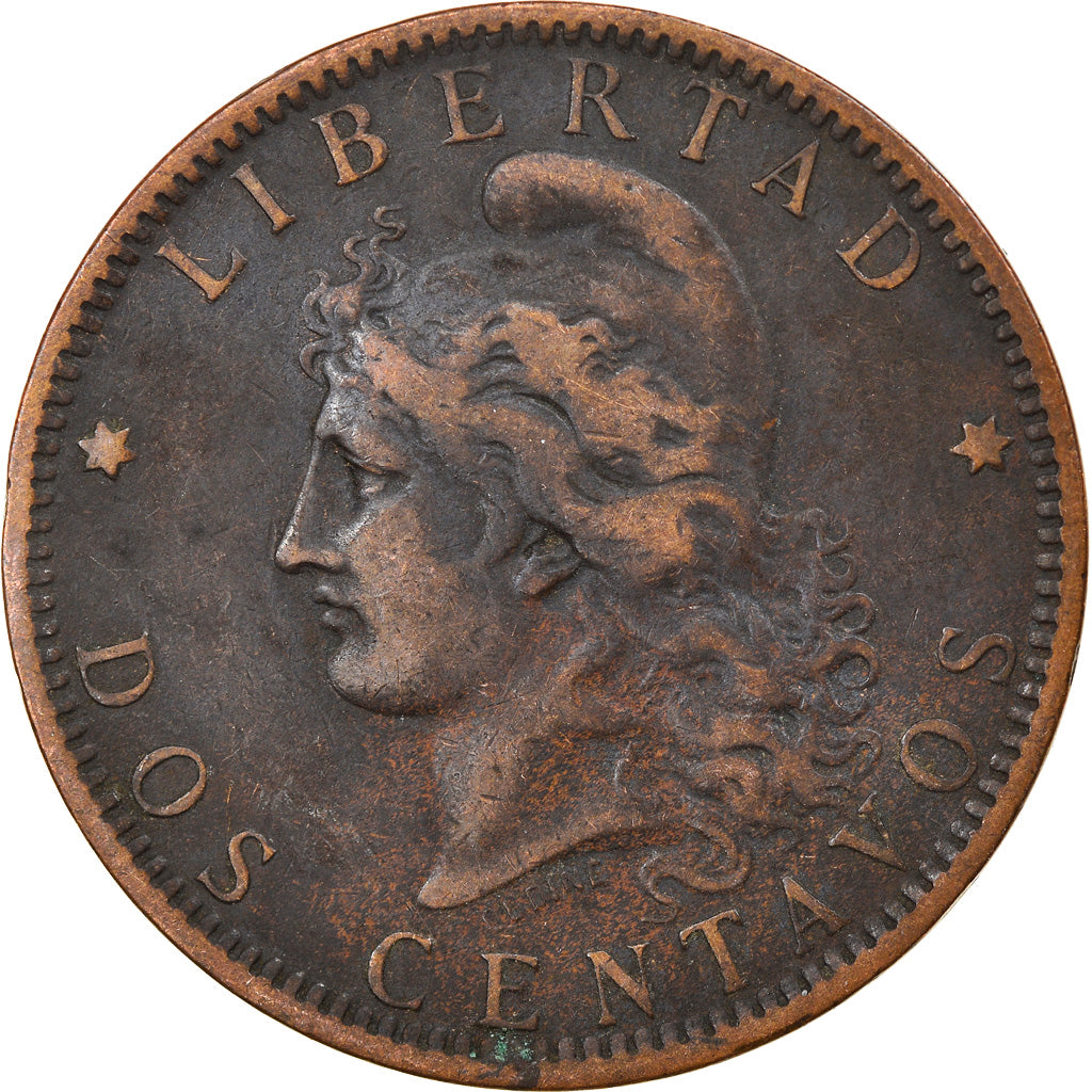 Moneta, Argentina, 2 Centavos, 1885, VF(30-35), Bronze, KM:33