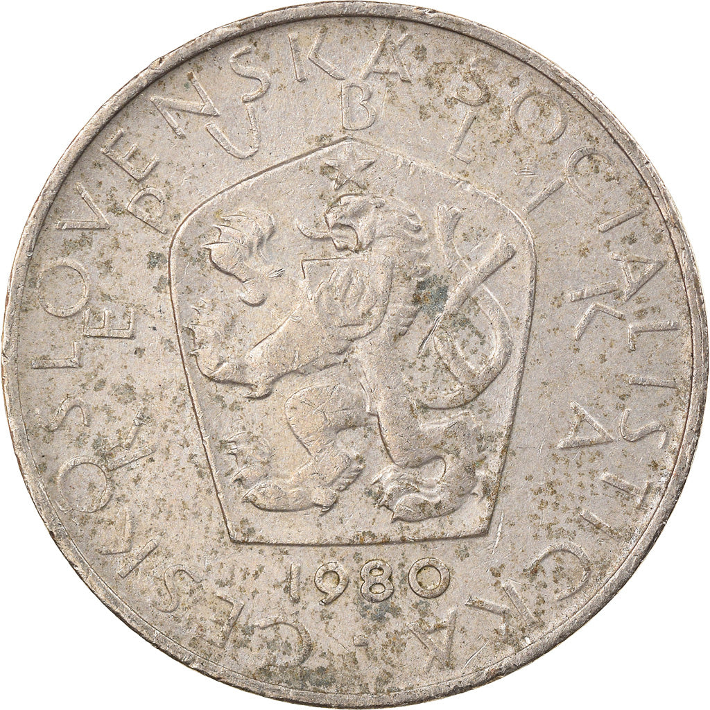 Coin, Czechoslovakia, 5 Korun, 1980, VF(30-35), Copper-nickel, KM:60