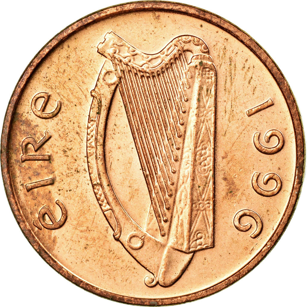 Coin, IRELAND REPUBLIC, Penny, 1996, AU(55-58), Copper Plated Steel, KM:20a