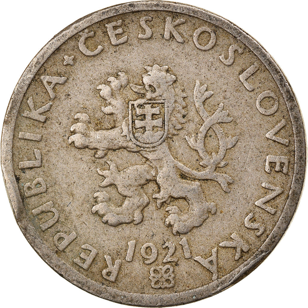 Munten, Tsjecho-Slowakije, 20 Haleru, 1921, FR+, Copper-nickel, KM:1