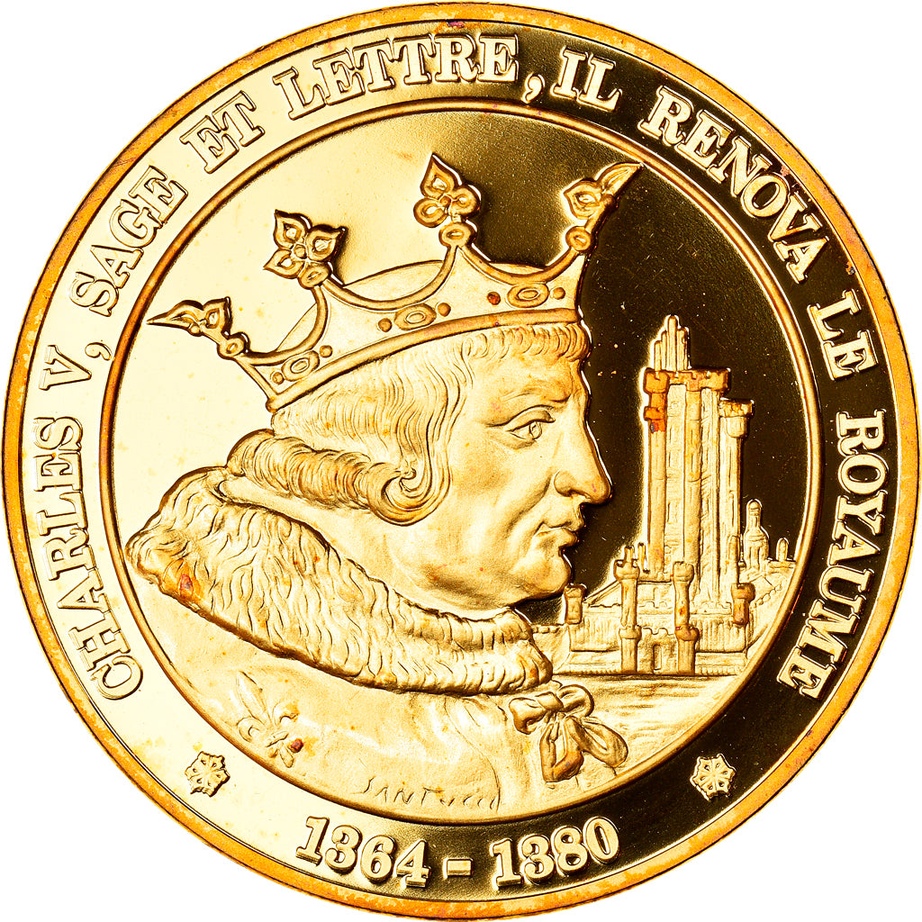 France, Medal, Charles V, History, MS(65-70), Vermeil