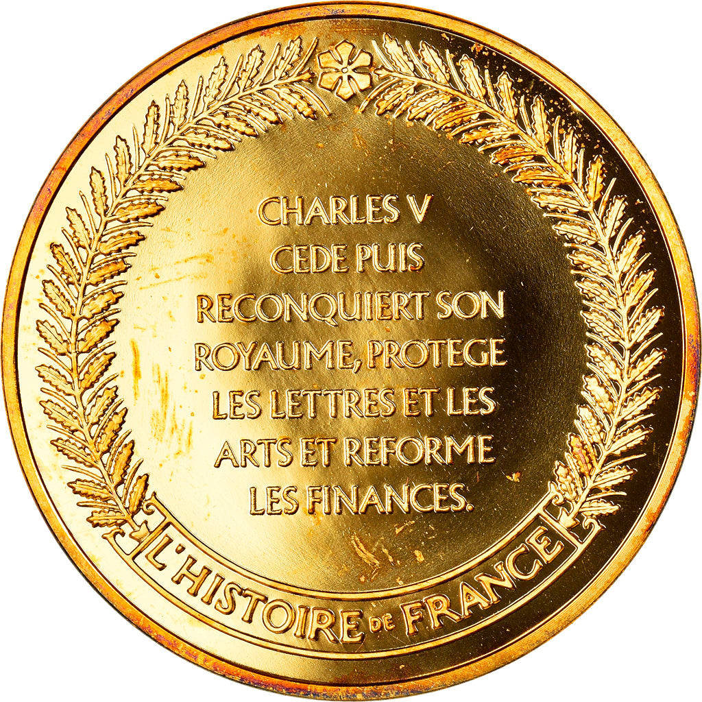 France, Medal, Charles V, History, MS(65-70), Vermeil