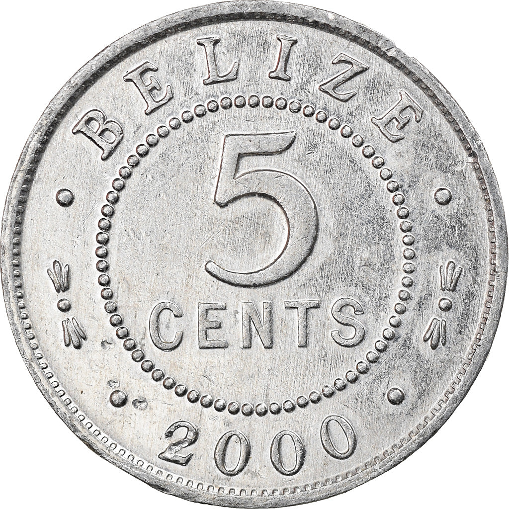 Munten, Belize, 5 Cents, 2000, Franklin Mint, FR+, Aluminium, KM:115