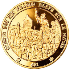 France, Medal, Clovis, Roi des Francs, History, MS(65-70), Vermeil