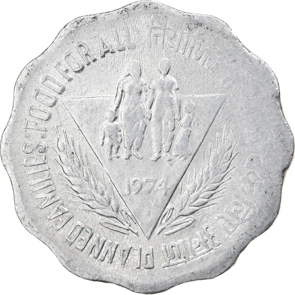 Münze, INDIA-REPUBLIC, 10 Paise, 1974, S, Aluminium, KM:28