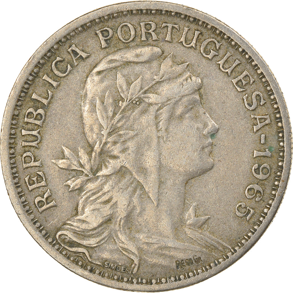 Moneda, Portugal, 50 Centavos, 1965, BC+, Cobre - níquel, KM:577