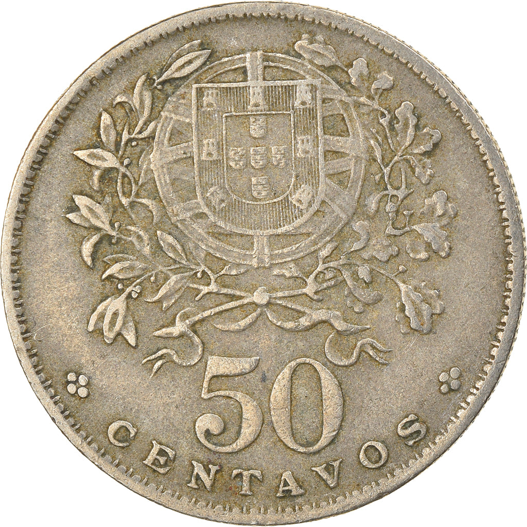 Moneda, Portugal, 50 Centavos, 1965, BC+, Cobre - níquel, KM:577