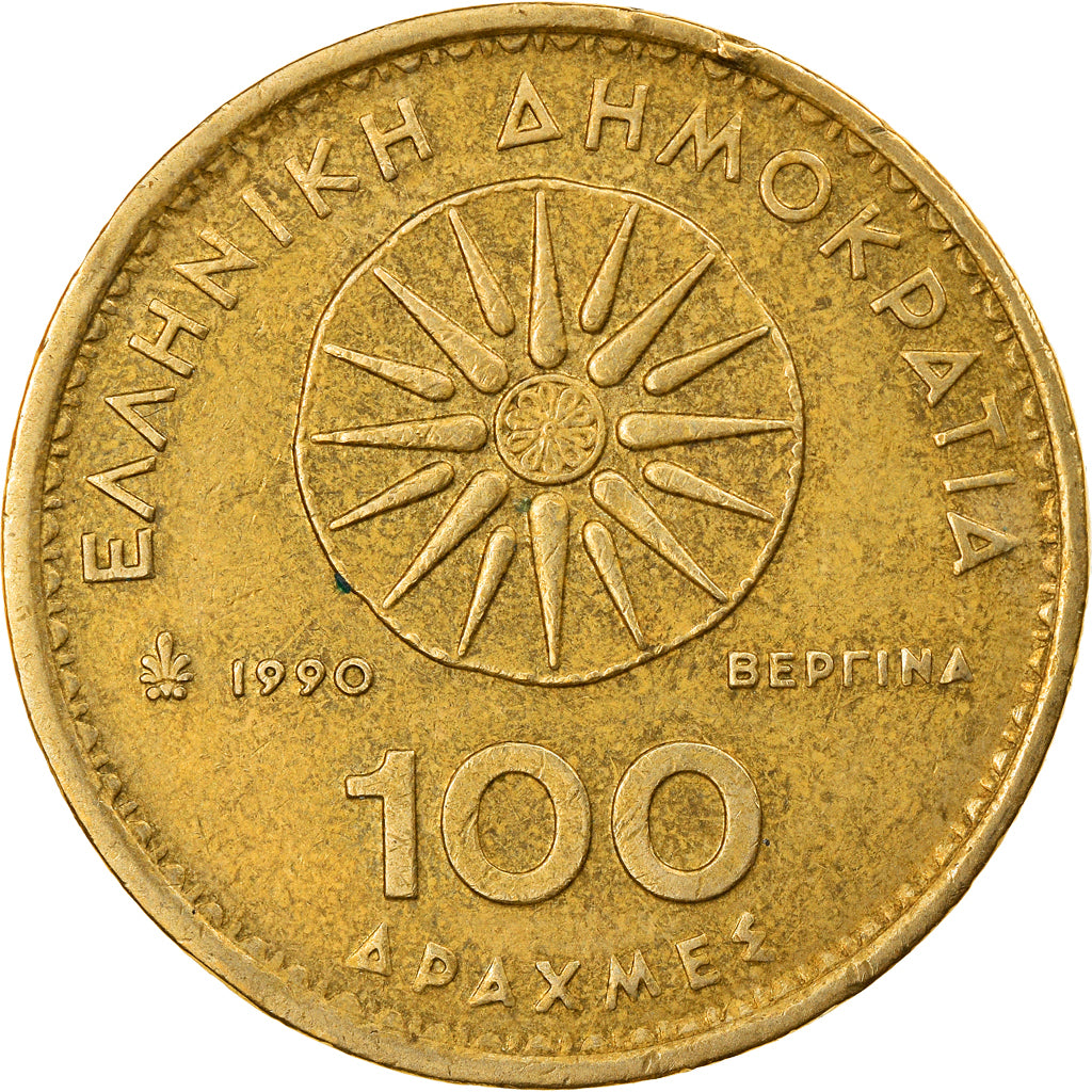 Munten, Griekenland, 100 Drachmes, 1990, Athens, FR+, Aluminum-Bronze, KM:159