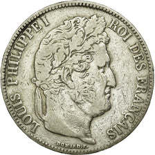 Coin, France, Louis-Philippe, 5 Francs, 1843, Rouen, VF(20-25), Silver