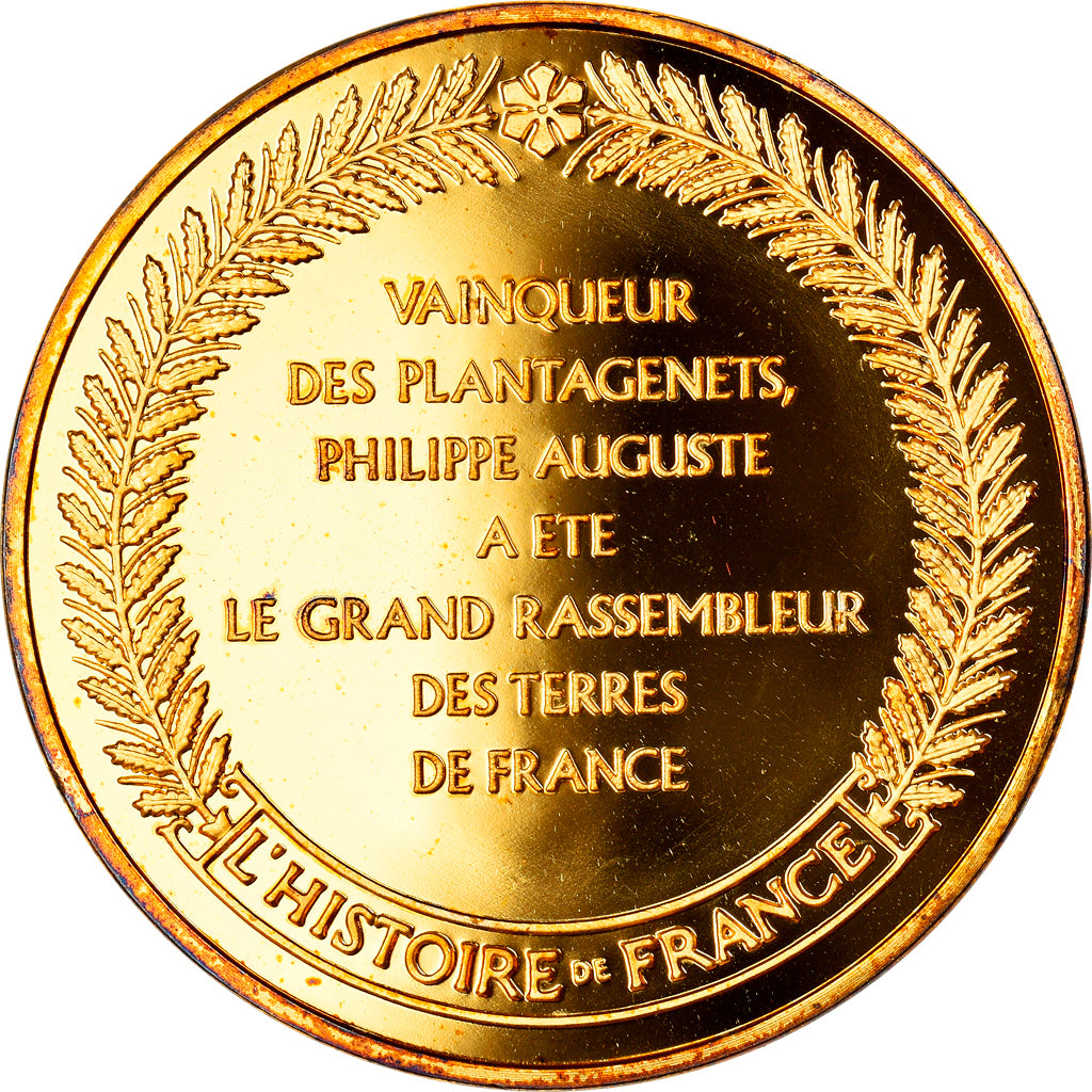 France, Medal, Philippe Auguste, History, MS(65-70), Vermeil