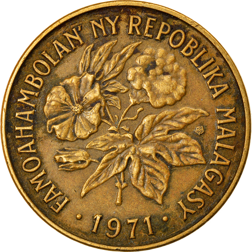 Moneta, Madagascar, 20 Francs, 4 Ariary, 1971, Paris, BB, Alluminio-bronzo