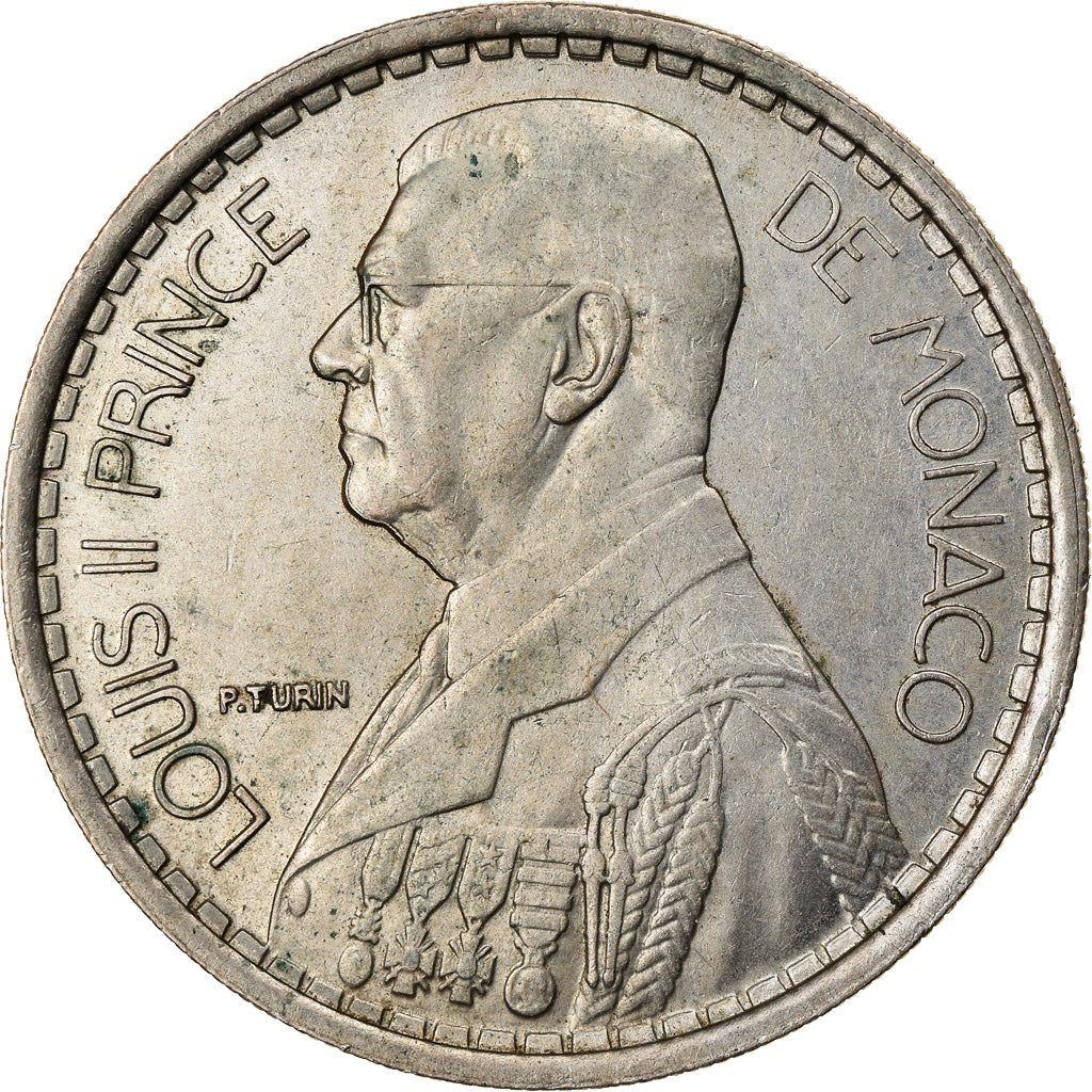 Coin, Monaco, Louis II, 20 Francs, Vingt, 1947, Paris, EF(40-45), Copper-nickel