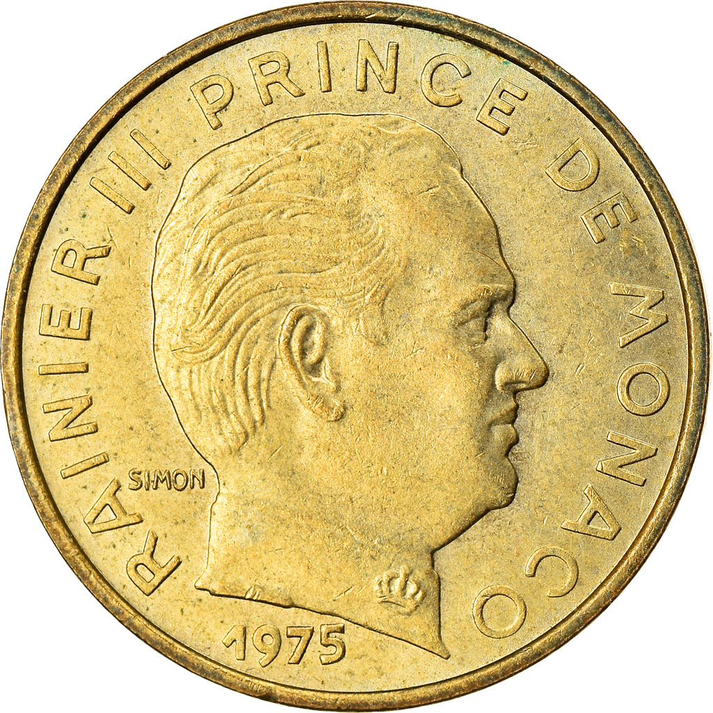 Moneta, Monaco, Rainier III, 10 Centimes, 1975, BB, Alluminio-bronzo, KM:142