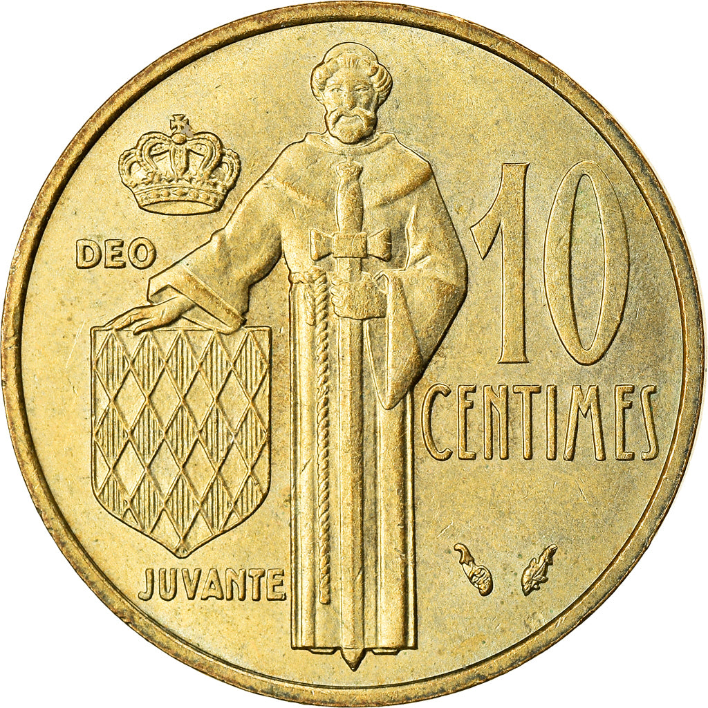 Moneta, Monaco, Rainier III, 10 Centimes, 1975, BB, Alluminio-bronzo, KM:142