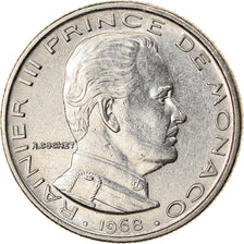 Coin, Monaco, Rainier III, 1/2 Franc, 1968, EF(40-45), Nickel, KM:145