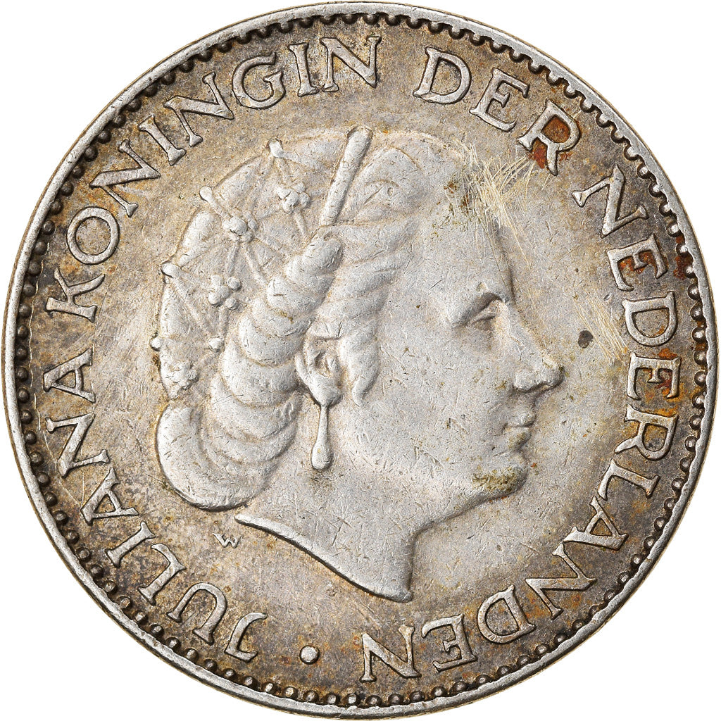 Munten, Nederland, Juliana, Gulden, 1956, FR, Zilver, KM:184