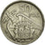 Moneda, España, Caudillo and regent, 50 Pesetas, 1957, MBC+, Cobre - níquel
