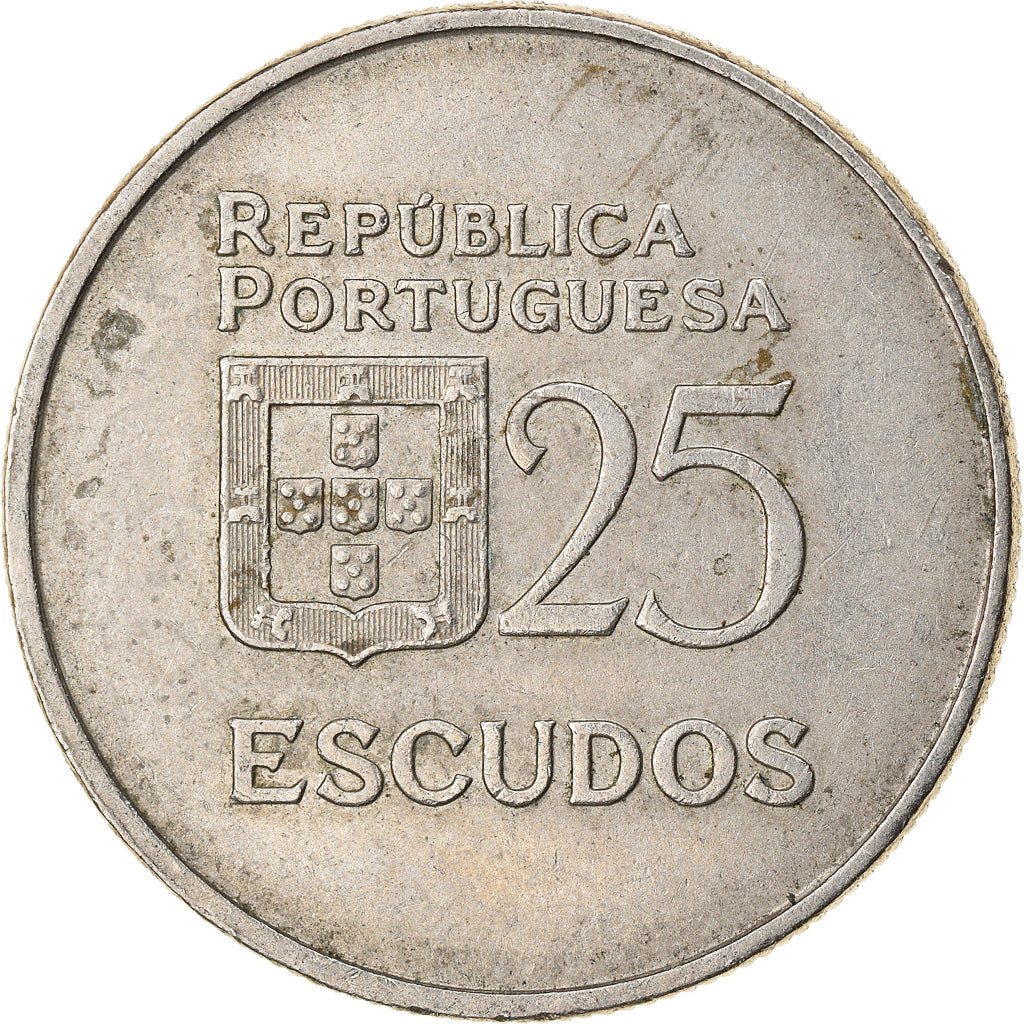 Moneta, Portugal, 25 Escudos, 1982, Saint-Petersburg, EF(40-45), Miedź-Nikiel